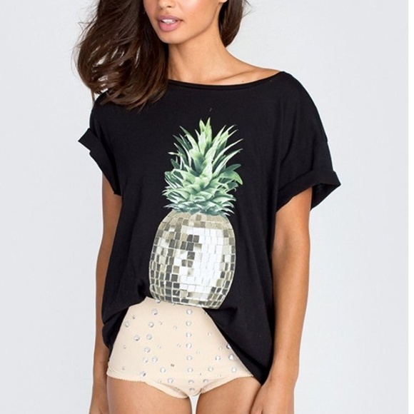 Wildfox Tops - NWT Wildfox Party Pineapple Manchester Tee 🎉🍍